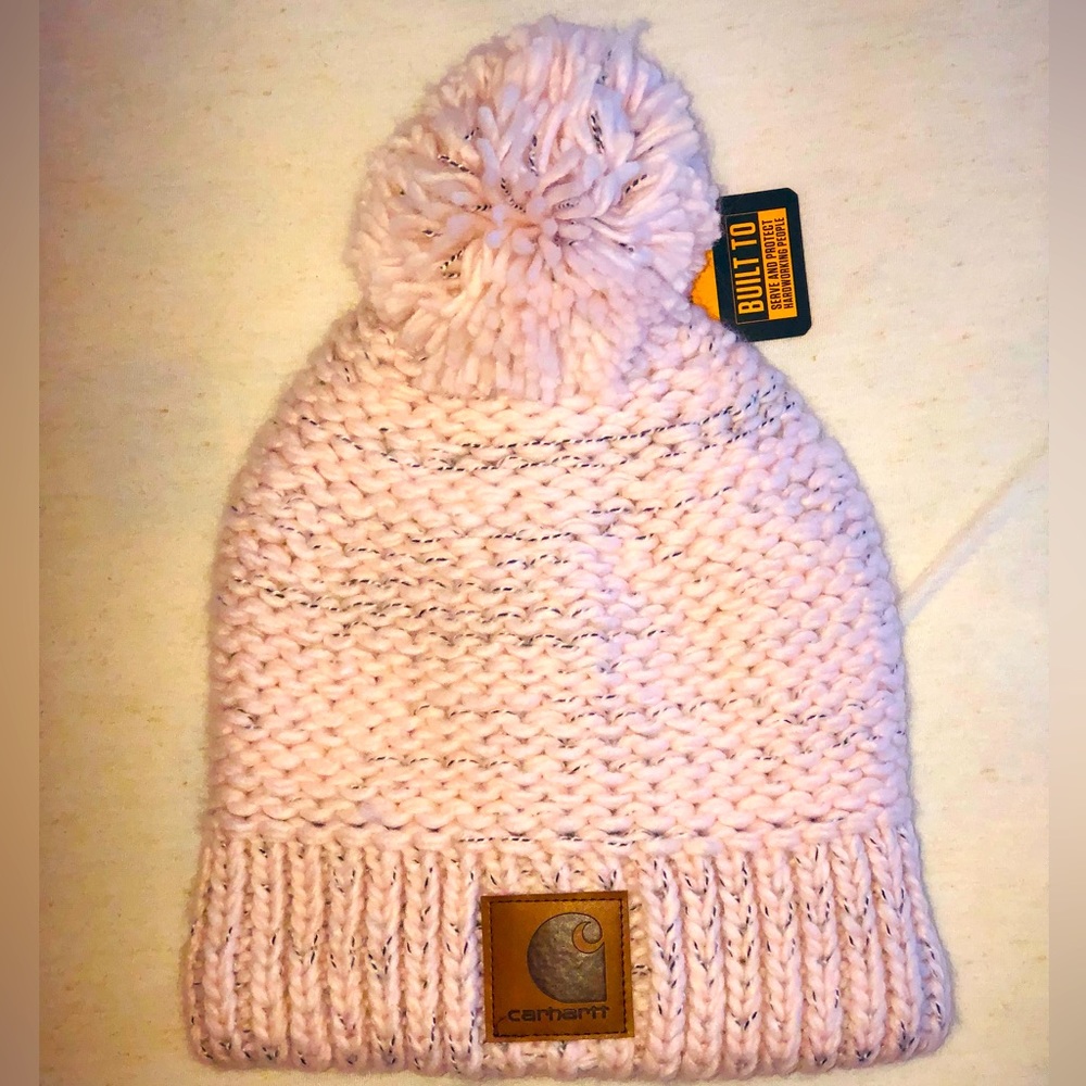 FINAL—CARHARTT TENDER PINK POM POM BEANIE